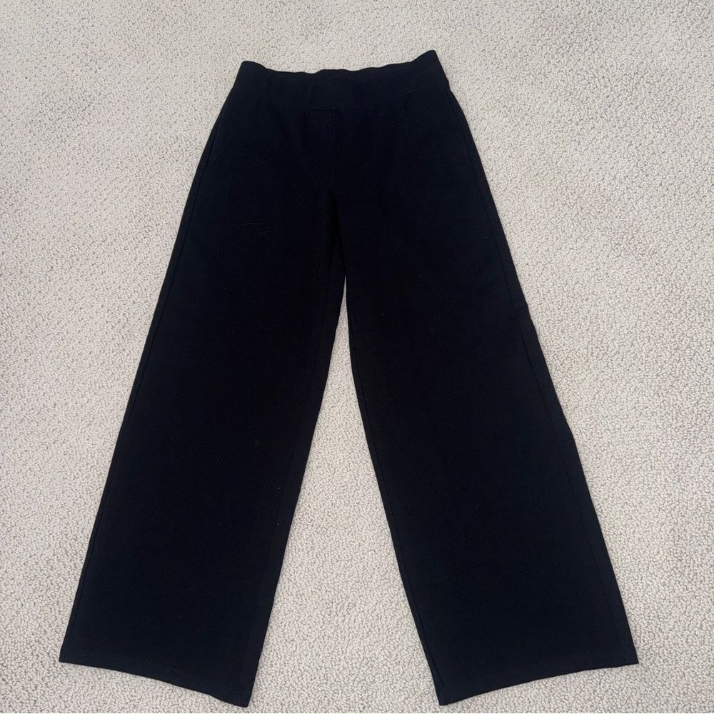 Black Wide-Leg Pull-On Pants | Size Small | Minimalist Capsule